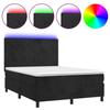 VidaXL Sommier à Lattes de Lit avec Matelas LED, Lit Rembourré, Lit Double, Lit Adulte de Chambre à Coucher Intérieur, 3136001