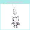 Baby Black And White Fox Cat Zebra Rattle With Soft Plush Material For Sensory Development And Parentchild Interaction
