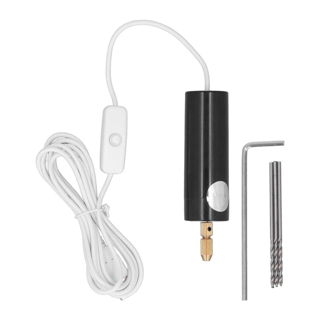 Electric Mini Hand Drill Set Mini Hand Drill with Drill Bits Hexagonal Wrench for Arts Crafts DIY