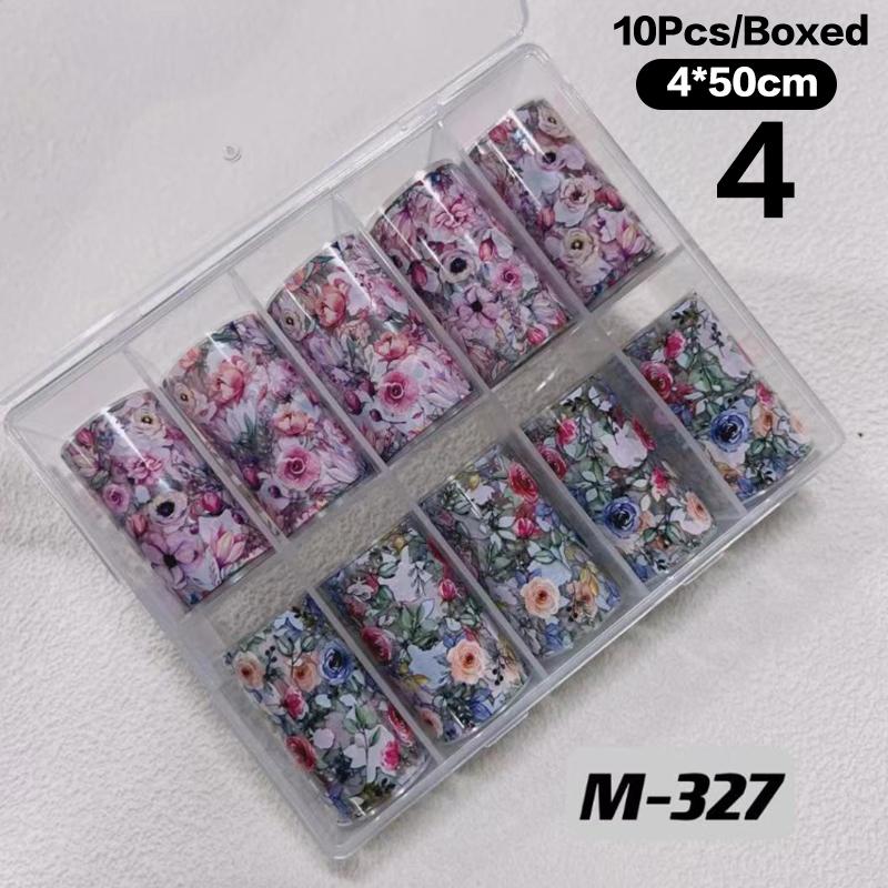 

1 рулон китайской фольги для ногтей, переводные цветочные наклейки, наклейки для ногтей, обертывания, блестящий лак для маникюра, украшения as the picture