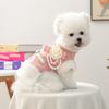 Warm Pet Vest Small Dogs Cats Winter Coat Lightweight Fleece Lined Puppy Jacket Pink Heart Style