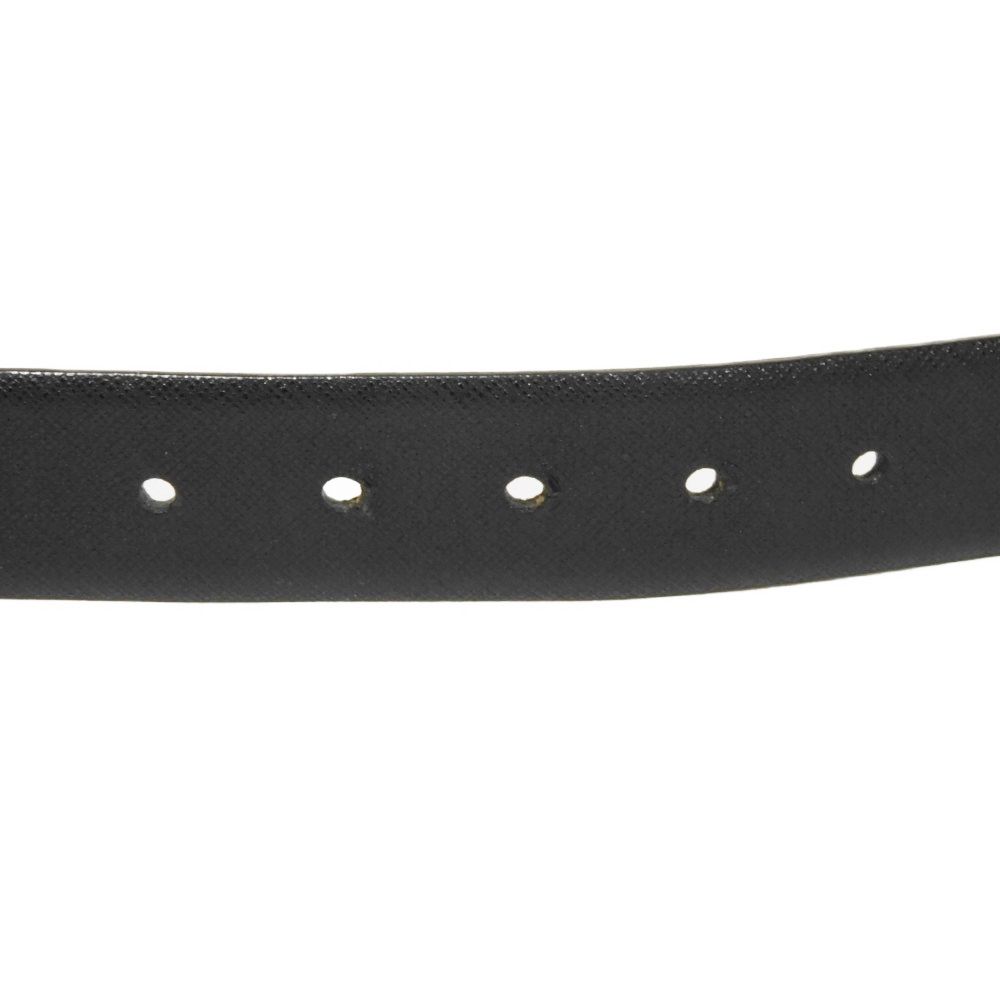 Used 11569 Sapphire Reversible 1.4" 2C5949 7966 Rotating Calfskin Black Navy Logo Buckle Nero Men's from Japan AUTHENTIC