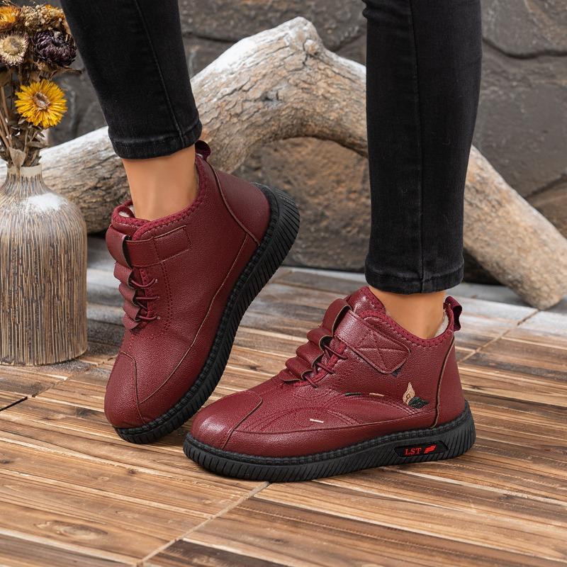 Winter middle-aged mother cotton shoes women's boots soft-soled warm snow boots non-slip warm cotton shoes