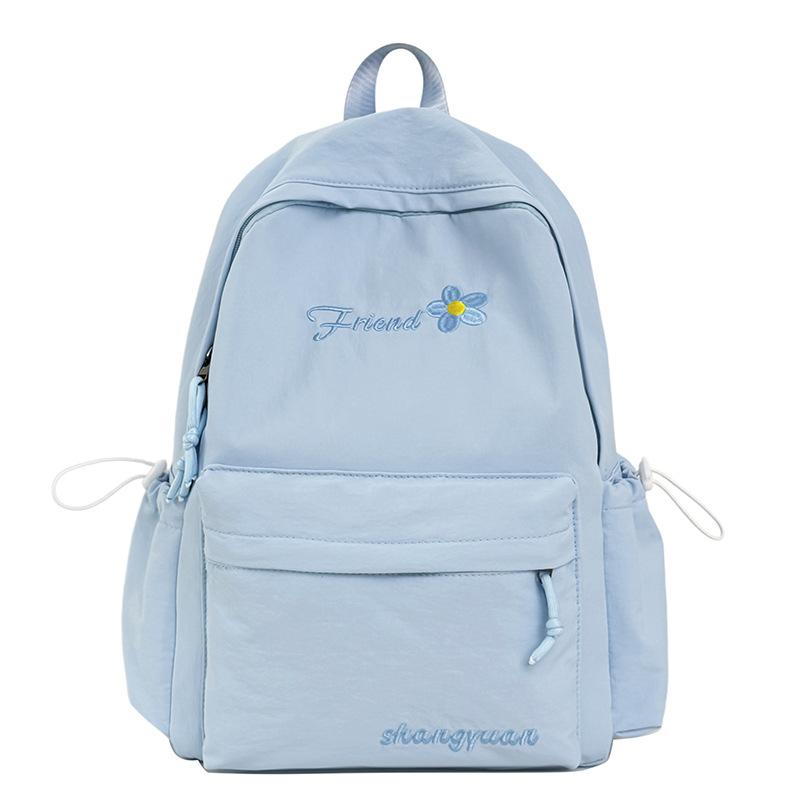 Schoolbag cute solid color college student backpack women 1011 new lightweight junior high school student schoolbag short travel backpack