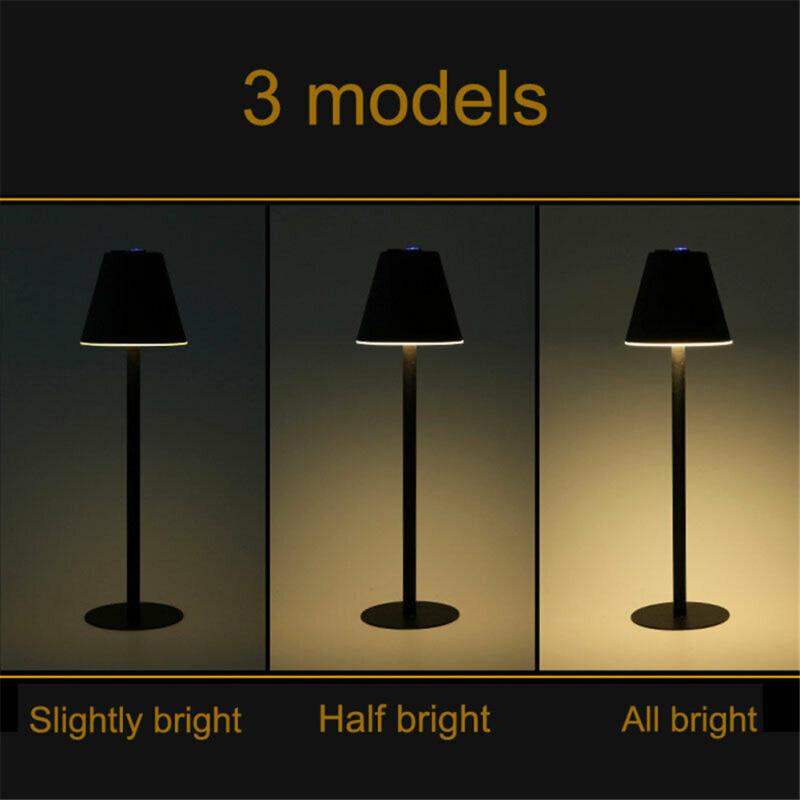 Metal Nordic Style Wrought Iron Table  Lamp Touch Dimming Eye Protective Bar Living Room Bedroom
