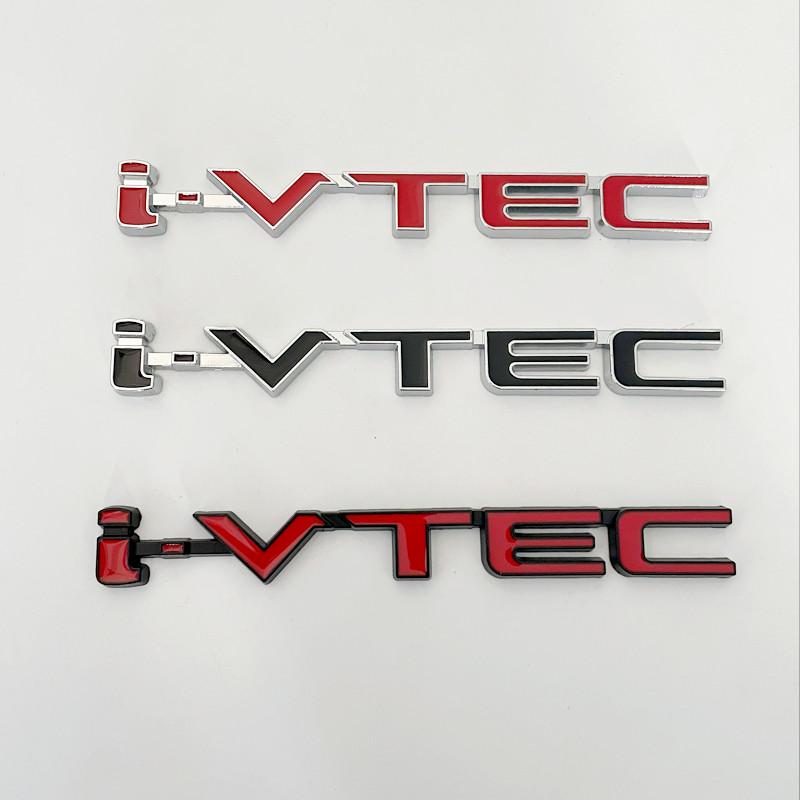 3D Chrome Metal Car Letters Rear Trunk Badge Emblem IVTEC Logo I VTEC Sticker For Honda City Civic Accord Jazz CRV  Accessories