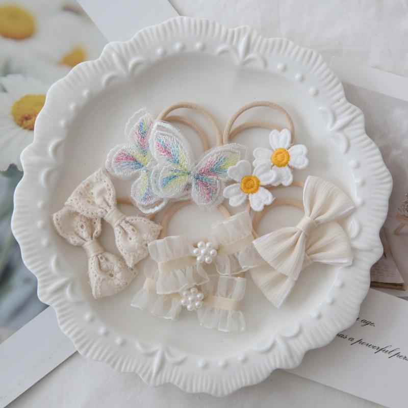 10Pcs/Lot Cute Children'S Hair Decoration Trendy Handmade Elastic Ball Hair Bands Lovely Headwear Hairpins Accessory For Girls