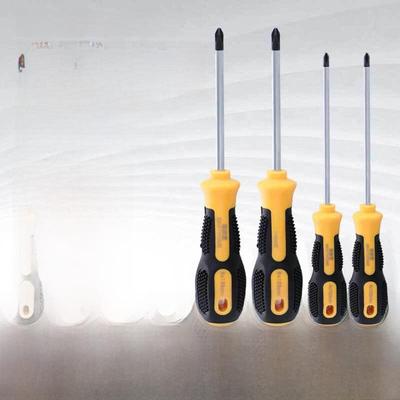 Kreuzschlitzschraubendreher in Industriequalität mit starker magnetischer Spitze und rutschfestem Griff.