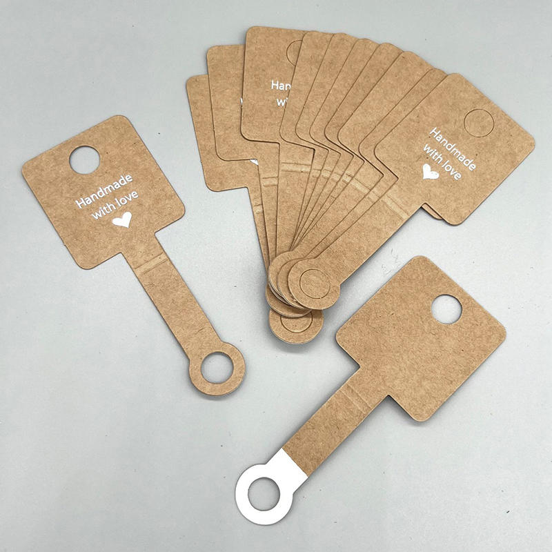 100PCS Sturdy Jewelry Hanging Displays Cards Creative Foldable Jewelry Paper Cards for Necklace Bracelet Earrings Keychain