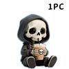 1/5Pcs 2D Flat Skull Milk Tea Event Decor, Funny Car Interior Accessory, Halloween Must Have Ornament
