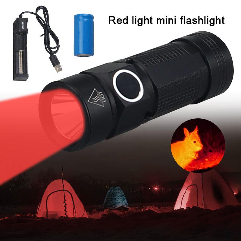 Mini Torch LED Rechargeable Flashlight 395nm/Red/White Portable Pocket Pen Flashlight High Power Bank Camping Waterproof Lantern