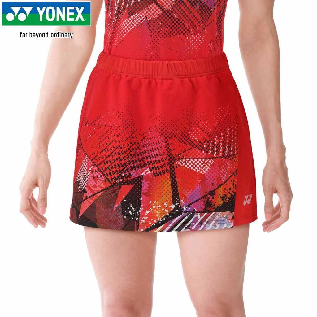 Yonex Skirt Inner Sunset Red Size L Women's (with Spats), 26106, (496),