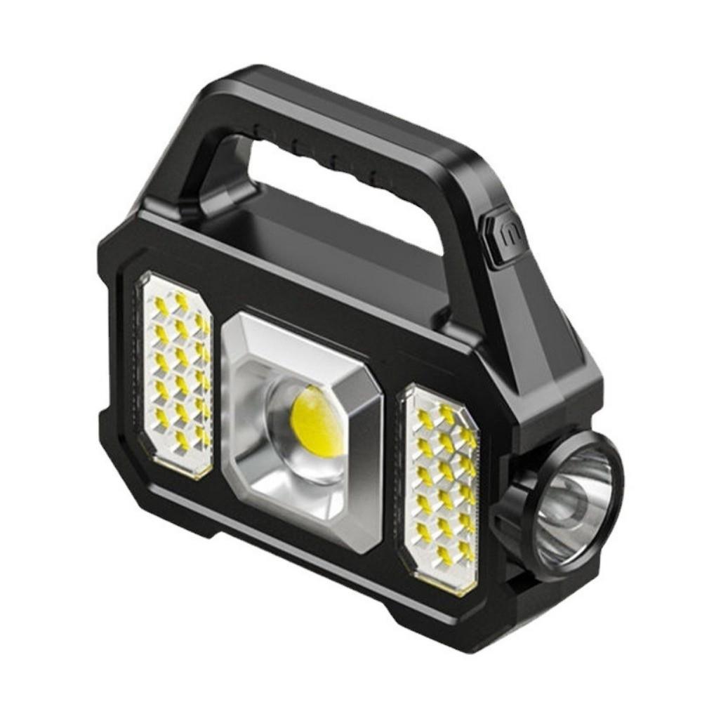 Zoomable Camping Work Light Waterproof Handheld  Flashlight Portable Solar Searchlight  Camping