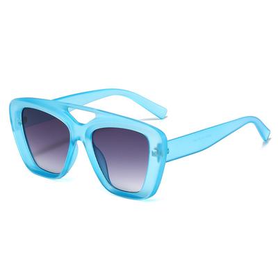 New Luxury Double Beam Gradient Square Sunglasses Women Retro Jelly Color UV400 Protection Unisex