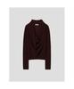 ANGGAE Cowl Neck Pullover Brown