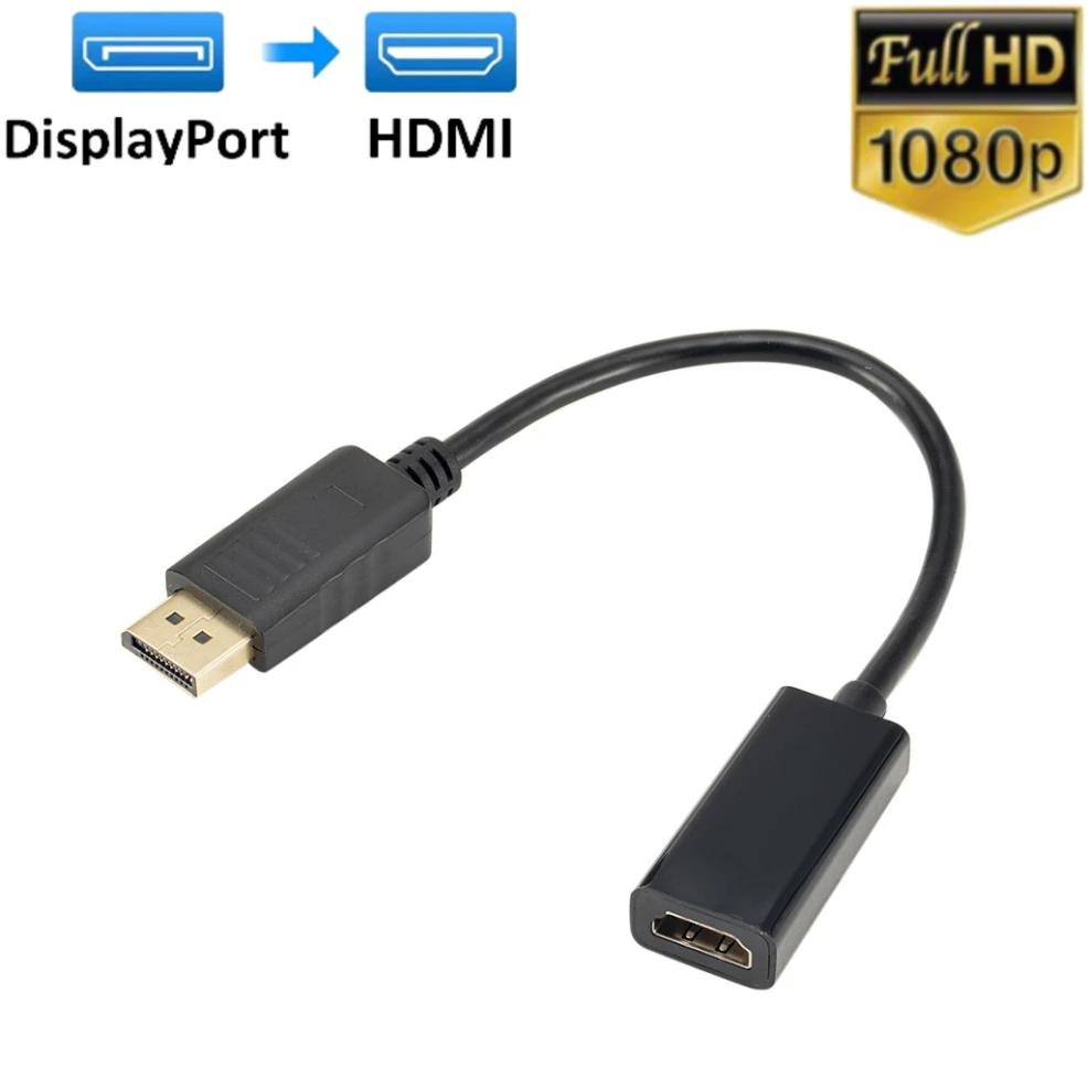 Adattatore Convertitore da DP a HDMI 4K 1080P Maschio a Femmina Cavo Adattatore Video Audio DisplayPort a HDMI-Compatibile per PC TV Laptop