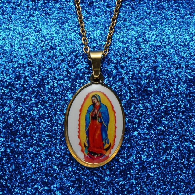 Blessed Pendant In Stainless Steel Women Chain Necklace Religious Women Necklace Suitable for Spiritual Elegances