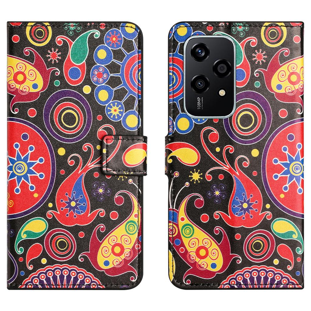 For Honor 200 Lite Case Pattern Printing Flip Leather Wallet Cover Cell Phone Accessory Wholesale