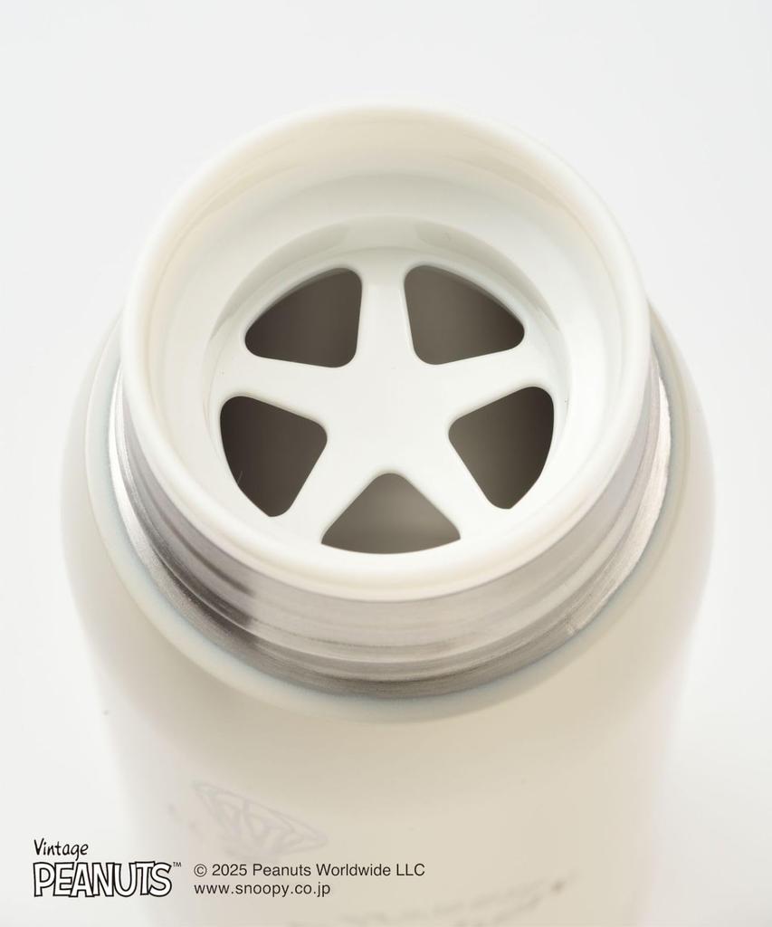 BRUNO PEANUTS Lightweight Stainless Steel Screw Bottle, Medium, Beige, Other, No Size, BHK271-ECRU