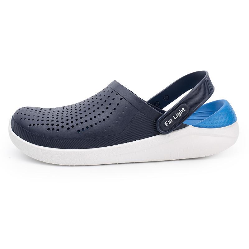 Men's Summer Non-Slip Breathable Hole Shoes: Soft-Soled Double-Use Sports Beach Sandals