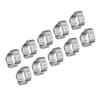 10pcs Zinc Plated Iron Galvanized Two Ear Hose Clamp 5‑23mm for Fule Petrol Pipe Tube