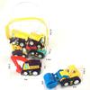 6Pcs/Set Originality Children Mini Pull Back Car Inertia Toy Construction Vehicle Fire Truck Model Set Boys Birthday Gift
