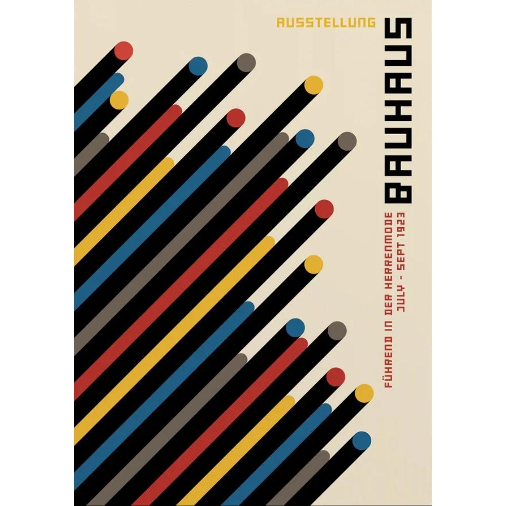 Minimalist Bauhaus Eyes Canvas Print Mid Century Bauhaus Music Vinyl Geometric Wall Art Poster for Modern Living Room Home Decor