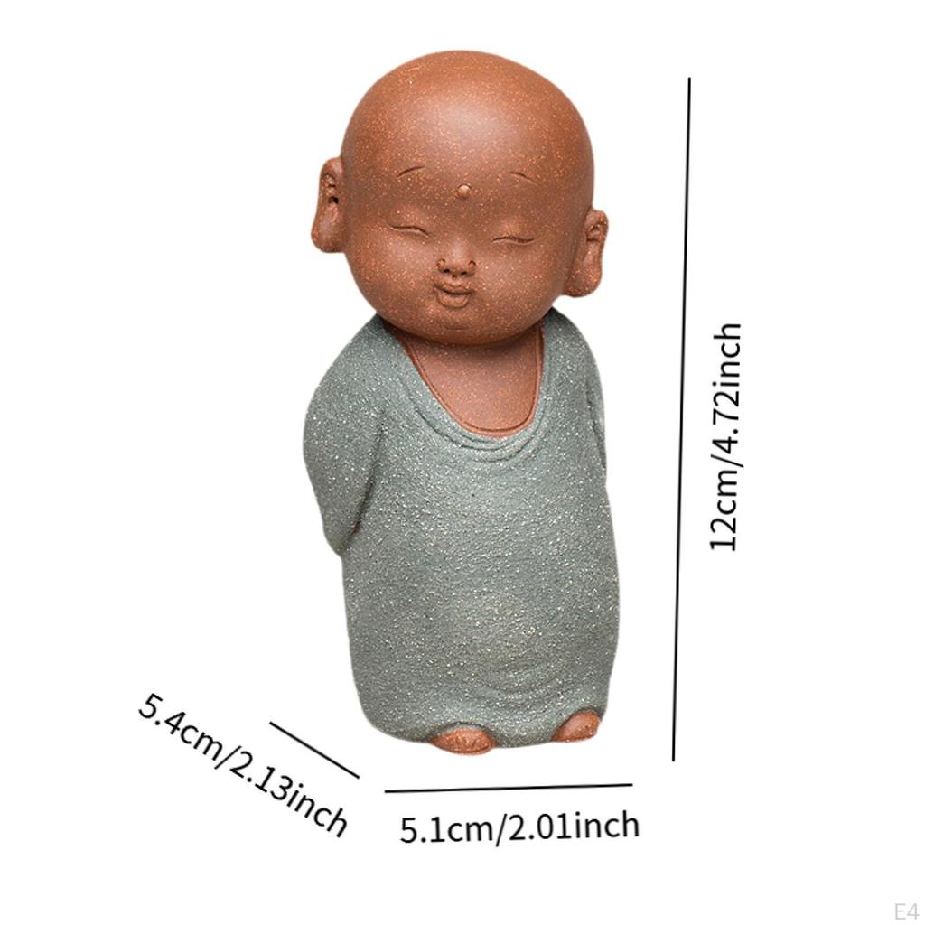 Kleine Mönchsstatue ,Mönchsornament ,Handwerk ,Schreibtischfigur Buddha-Skulptur für Schlafzimmer ,Büro