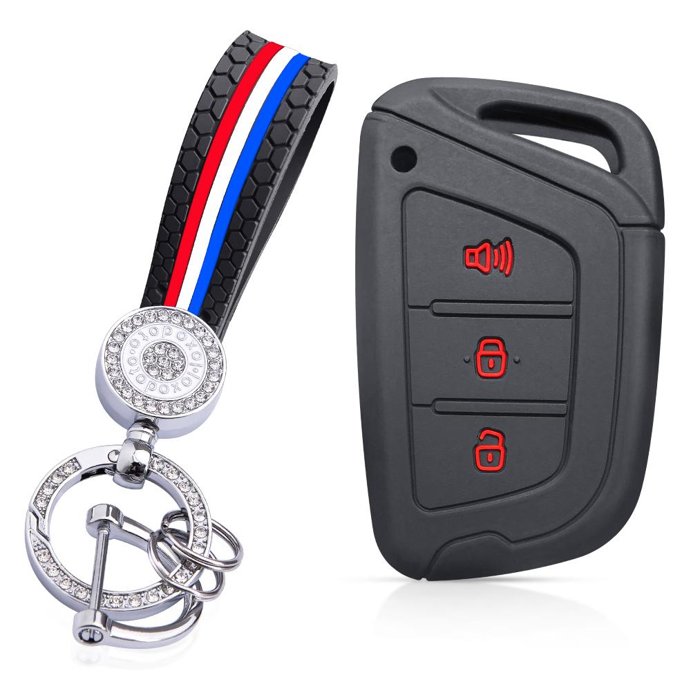 Silicone Car Key Case Keychain Holder Key Cover Fob For JAC JS4 J7 E-JS4 S2 S3 S4 S5 S7 JIAYUE A5 X4 X7 IC5 IEV T50 T8 Refine M6