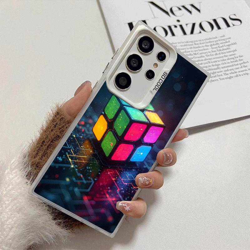 Rubik Cube Formula Spoofs Math Shockproof Phone Case for Samsung Galaxy S26 Edge S25 Ultra S24 FE S23 Plus S21 Cover Anti Fall F