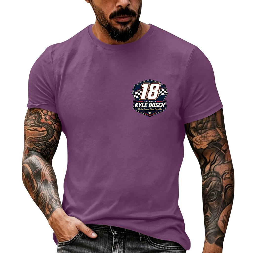 Men's Short Sleeve Graphic T Shirt Racing Inspired Casual Top Vintage Style Motorsport Enthusiast Tee Comfortable Fit
