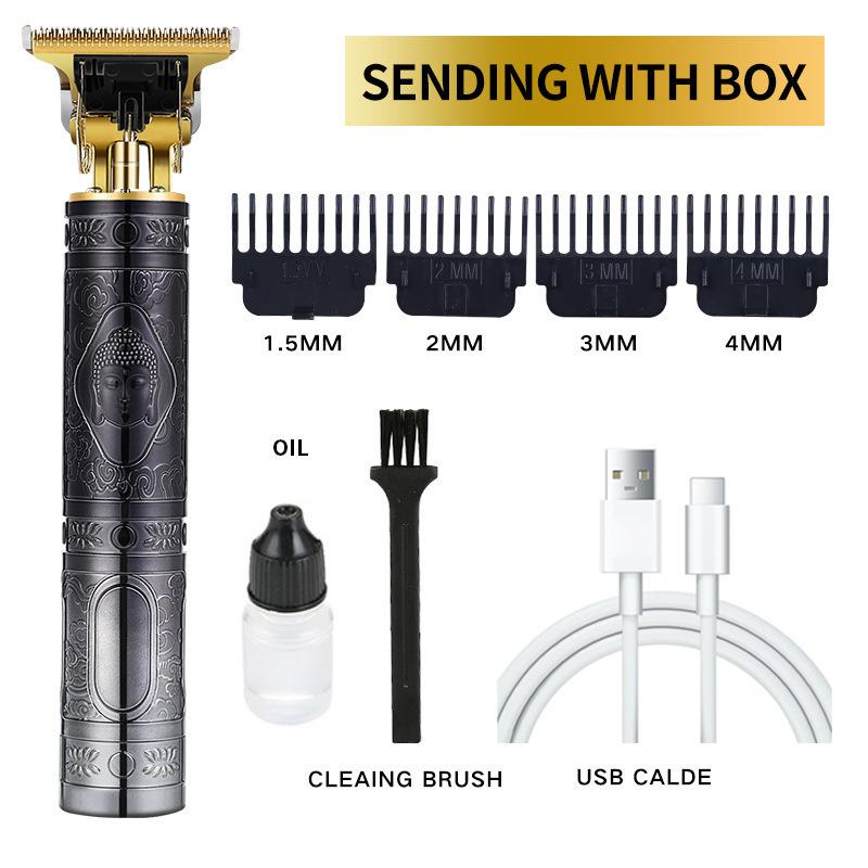2024 Vintage T9 Hair Cutting Machine Men's Electric Shaver Rechargeable Hair Trimmer Beard Clipper Barber Hair Cut