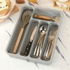 Expandable Drawer Organizers for Utensils Holder,Adjustable Cutlery Tray,Plastic Drawer Dividers Organizers for Kitchen