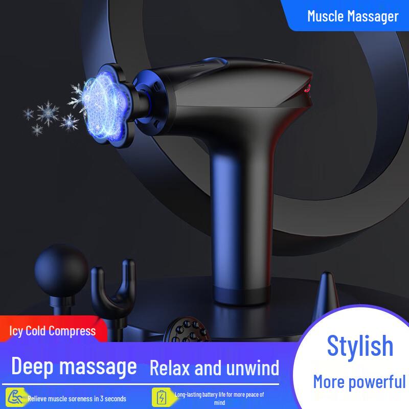 Deep Tissue Massage Gun with Ice Compression CN Plug (adapter Included)