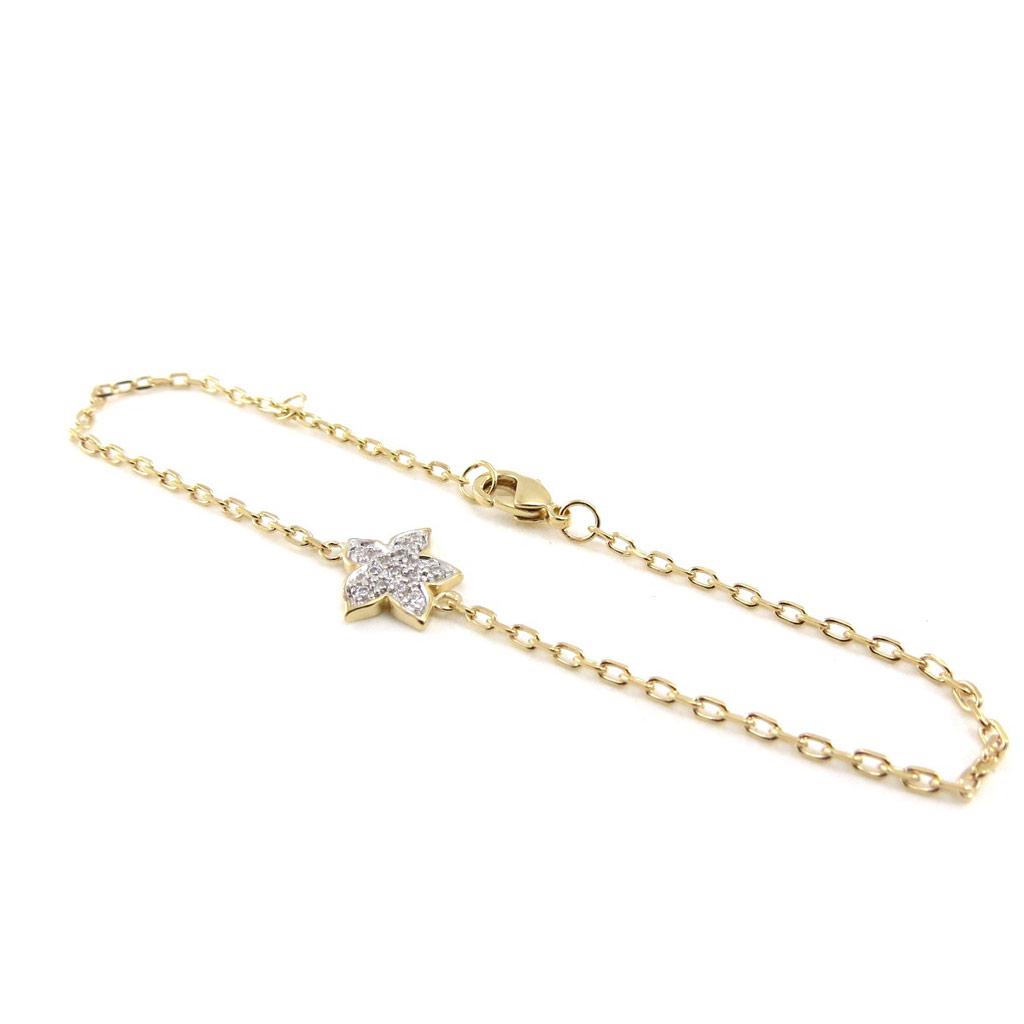 Les Trésors De Lily [J0100] - Gold Plated Bracelet 'Flora'
