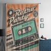 Retro Party Poster Design Sheer Curtain For Living Room Bedroom Voile Curtains For Window Organza Curtains Party Tulle Drapes