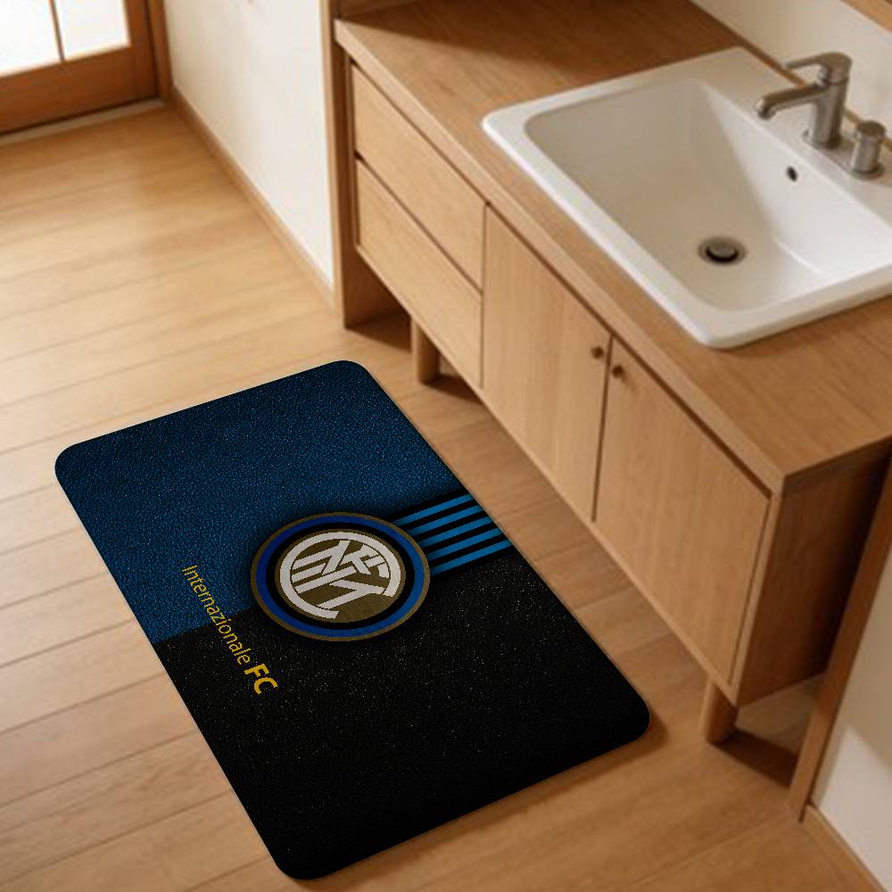 Tapis de couloir lavable antidérapant pour sport Football I-Inter Milan FC Salon Canapé Chaises Zone Tapis de cuisine Paillasson Tapis de sol