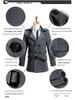 Men's Mid-Length Wool Coat: Autumn/Winter 2023 Thickened Windbreaker with Velvet Lining