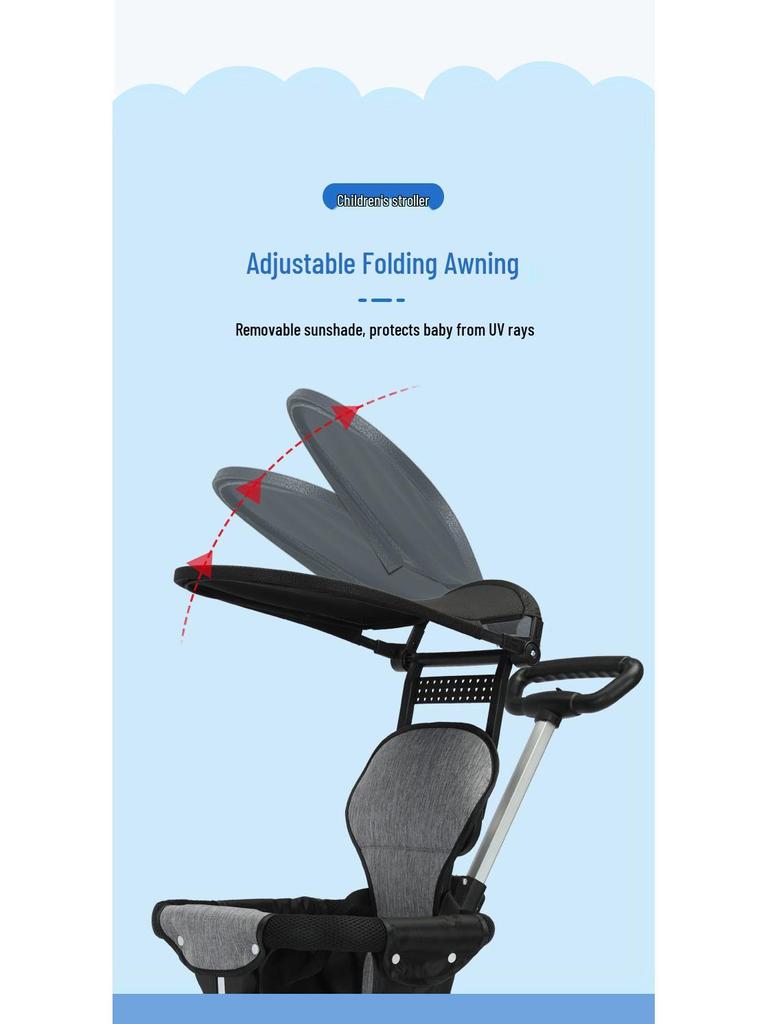 Ultra-Lightweight Reversible Baby Stroller: Foldable Stroller for Outings