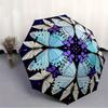 1pc Butterfly Mandala Automatic Open/close Folding Umbrella, Compact Portable Travel Umbrella, Perfect Birthday/Christmas, Cute Umbrella, Du