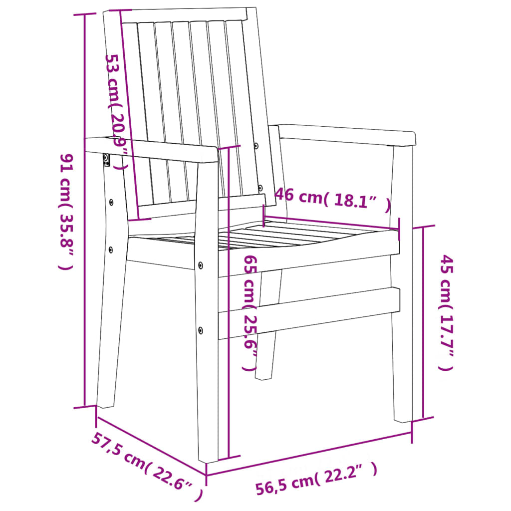 3 Piece Garden Dining Set Solid Teak Wood