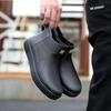 Stock Available Low-Top Thermal Gumboot Waterproof Rubber Boots Fabric Lining Upper Rain Boots