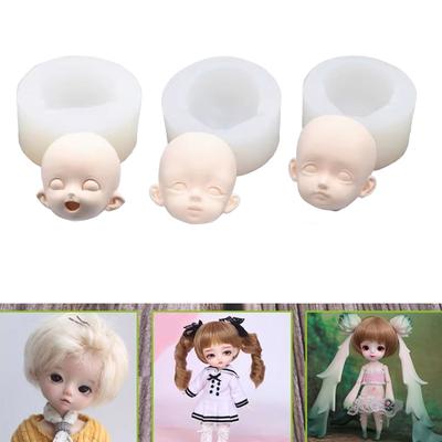 3D Doll Face Silicone Mold Human Baby Face Soft Clay Mold Cake Decorating Tools Chocolate Candy Cupcake Soap Molds Craft