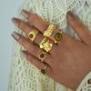 6-Piece Vintage Style Adjustable Stacking Ring Set