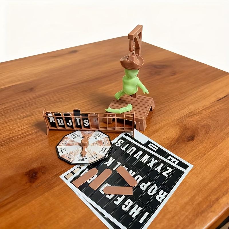 Hangman Word Game Toys with Magnetic Letter Tiles Spanish/English Cards Family Party Desktop Board Game Halloween Christmas Gift