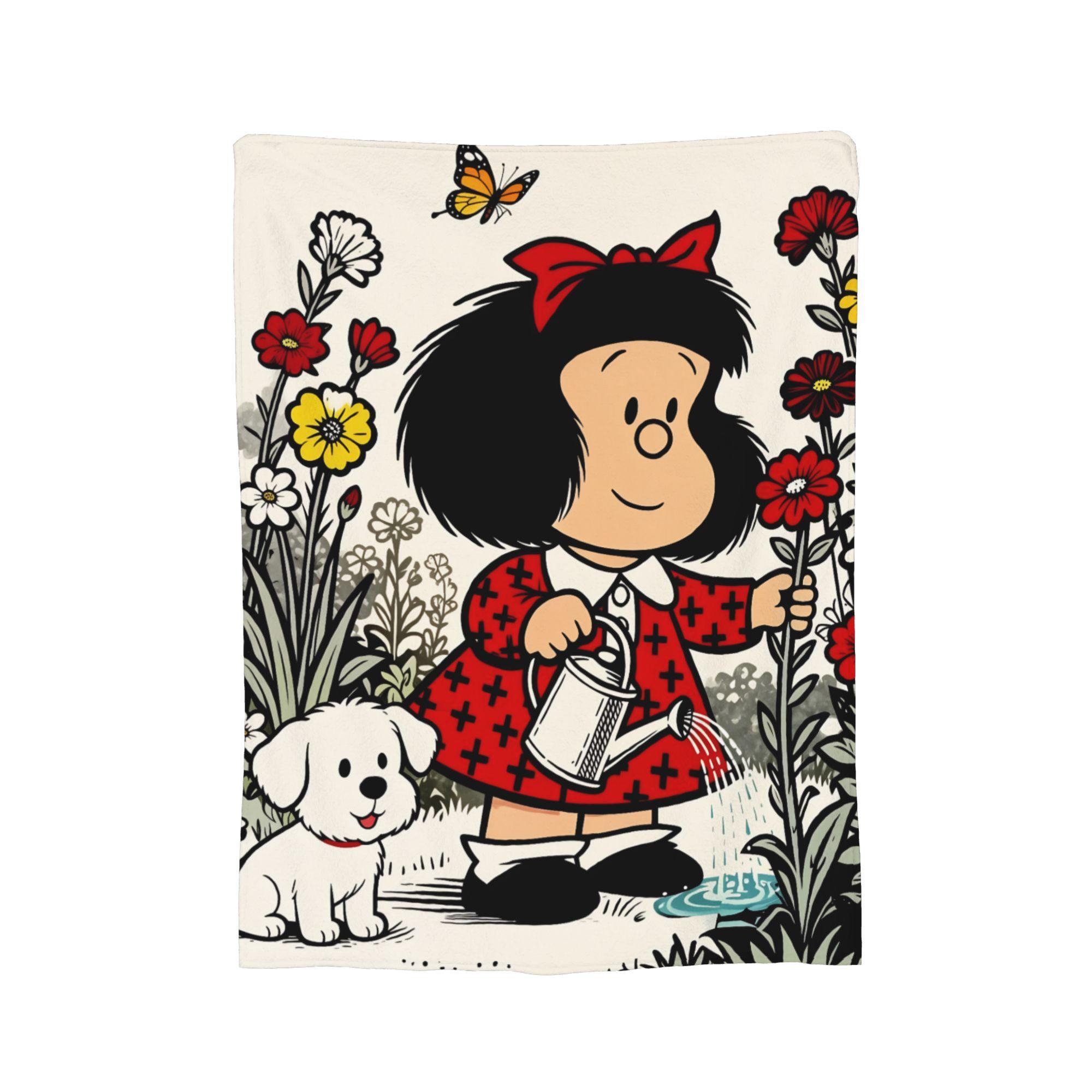 Mafaldas Love Smile Flannel Blankets Funny