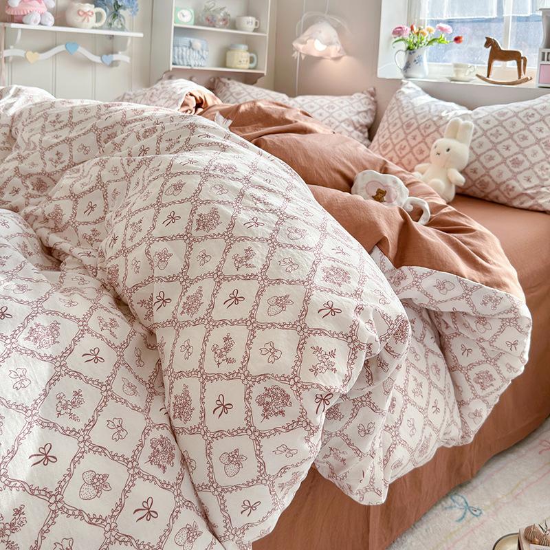 Pure Cotton Cloud Feel Double Layer Dormitory All Cotton Wood Cotton Quilt Cover Soft Breathable Durable Bedding Essential