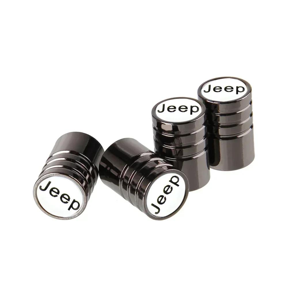 Tappi valvola pneumatici in lega per auto Jeep Antipolvere per Jeep Wrangler Cherokee Renegade Compass TJ JK JL Grand Commander Liberty Acc