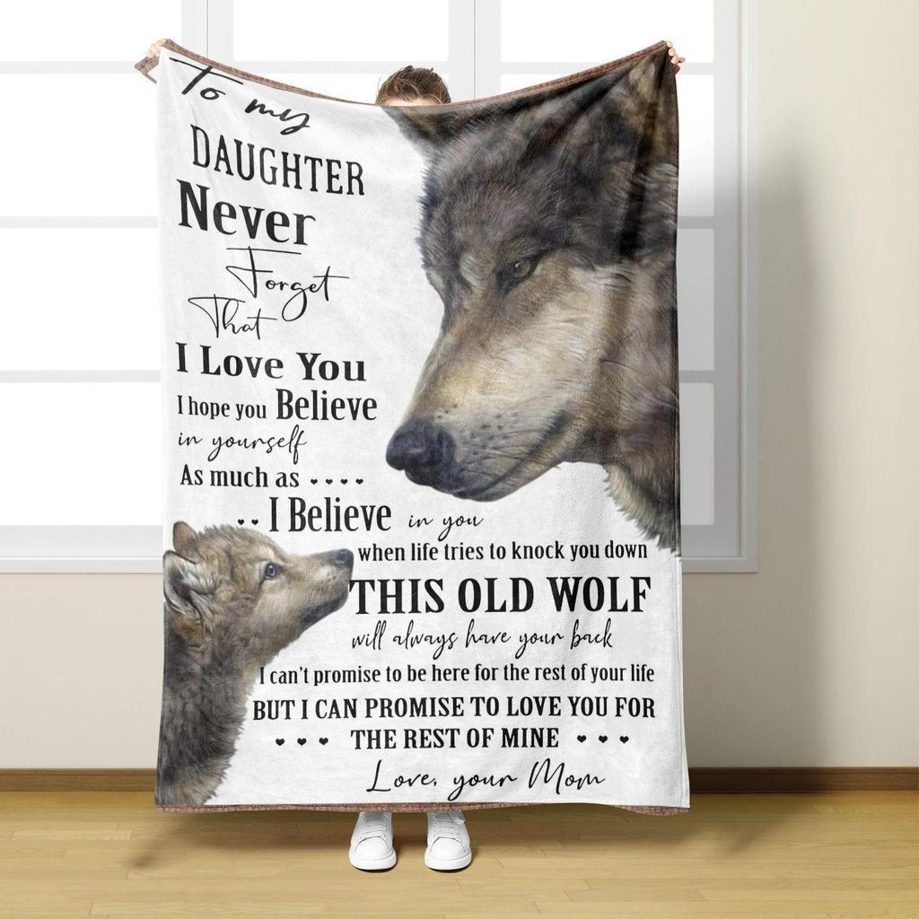 Customizable Flannel Blanket - English Envelope Series, Perfect Mother's Day Gift