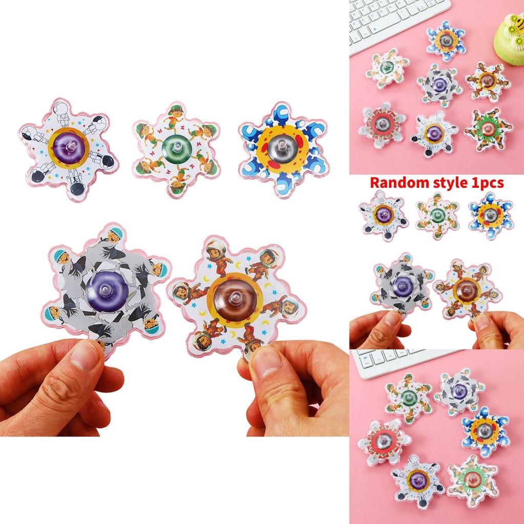 Kids Toy Cartoon Figure Pattern Gyroscope With Creative Design For Childrens Day Gift And School Activity